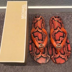 Snake print sandals
